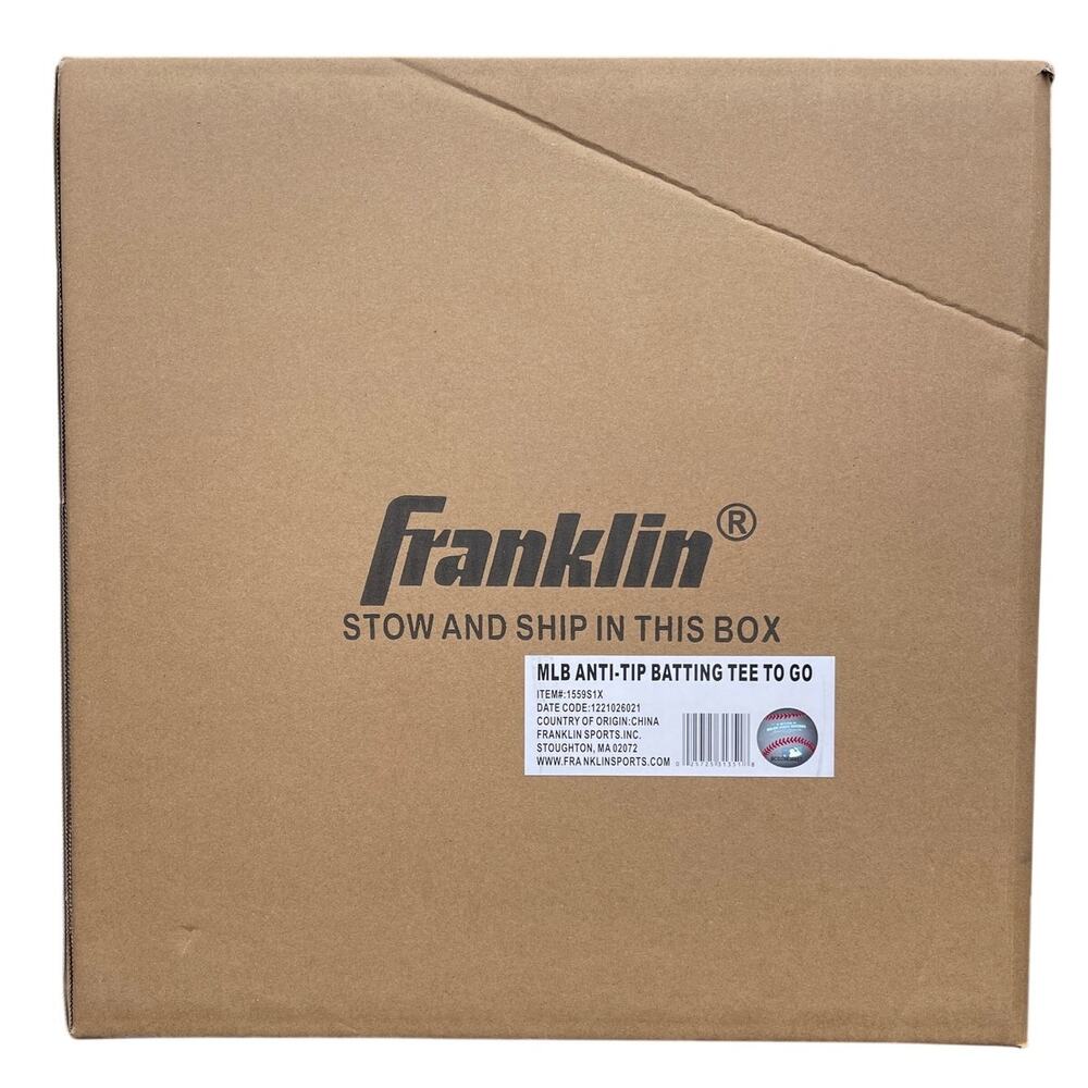 New Franklin Sports MLB Anti-Tip Plastic Youth Baseball Batting Tee for Kids